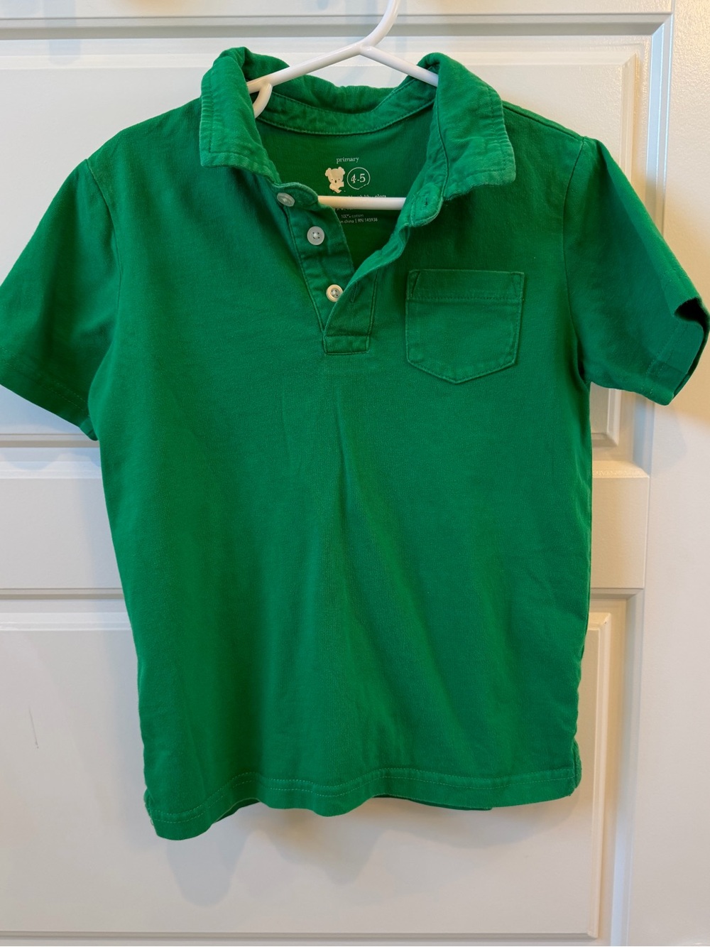 Primary Kids Green Short Sleeve Polo Shirt
